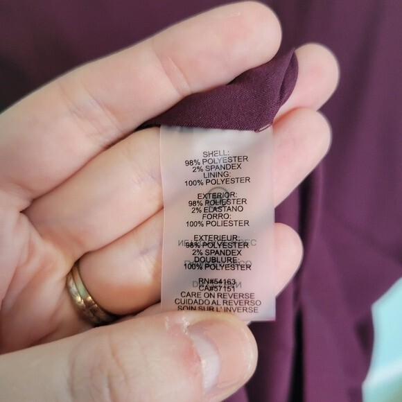 Karl Lagerfeld Paris Lynn Ruffle Dress in Plum Red/Purple Size 10 - Picture 5 of 5